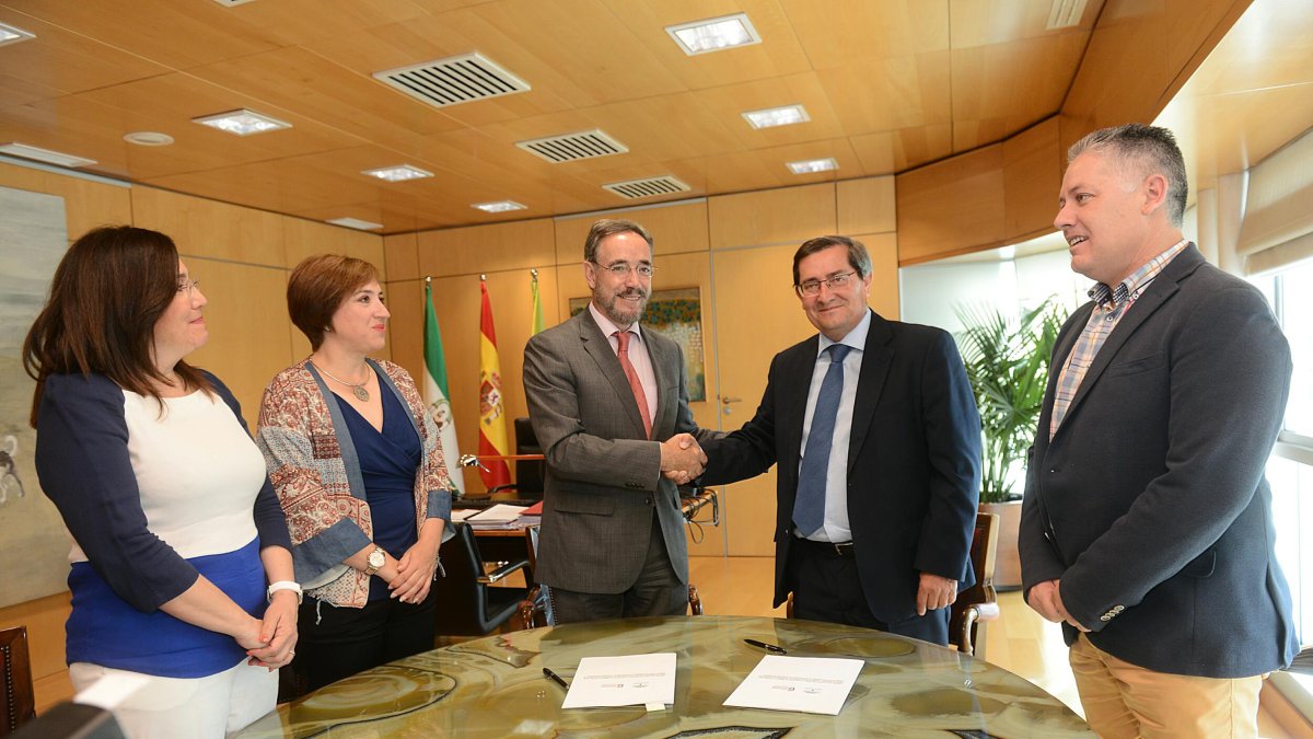 El consejero de Fomento, ayer en Granada.