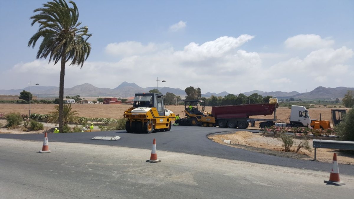 Obras de reordenación en la carretera A-1201.