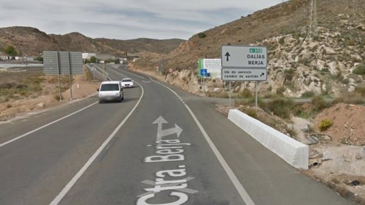Imagen de la carretera A-348, en una captura de Google