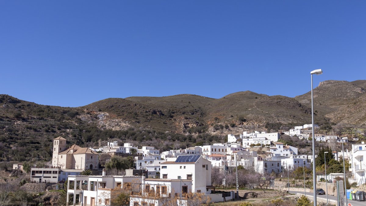 Vista panorámica del pequeño pueblo de Beires.