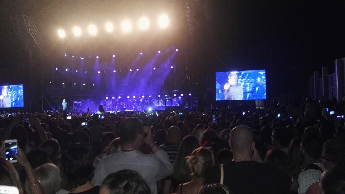 Un momento del espectacular concierto de David Bisbal.