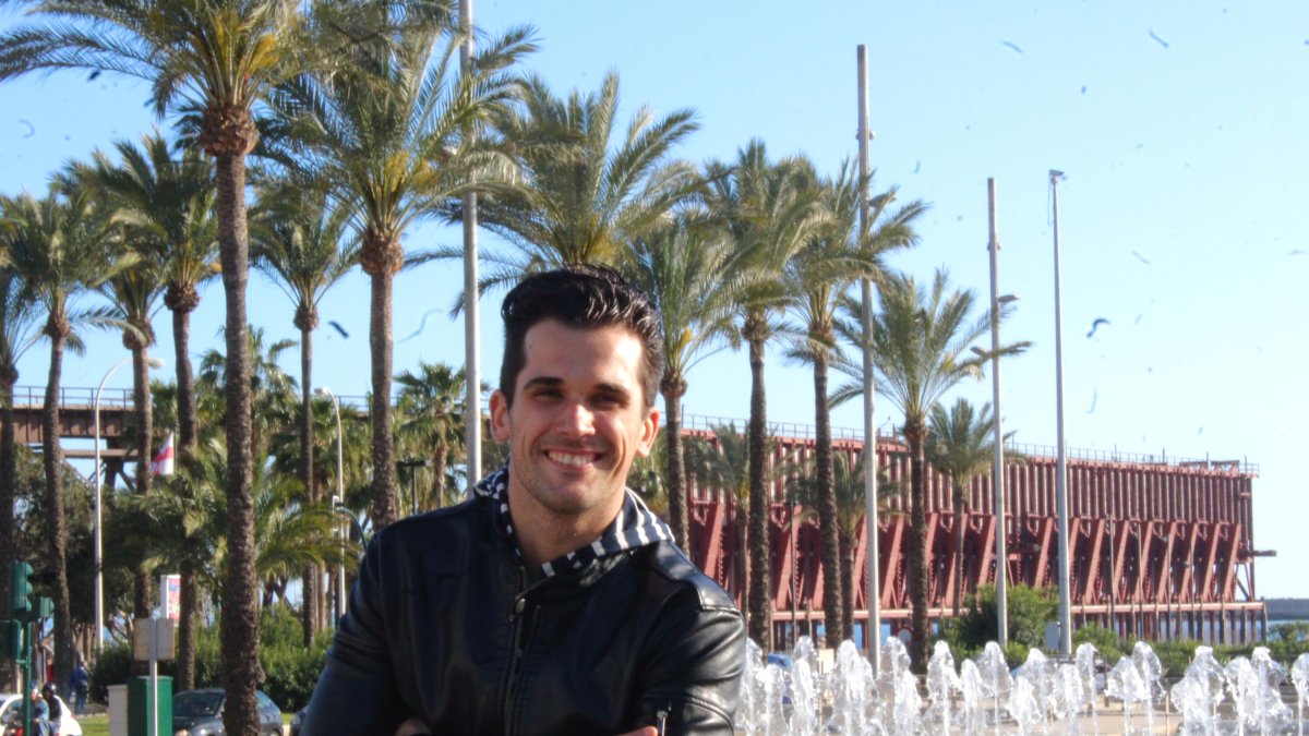 Alberto Collado, actor almeriense que triunfa en México, en su última visita a su tierra natal.