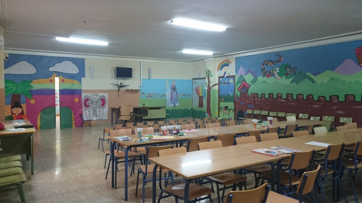 Este es el aula matinal donde Educación quiere hacer una nueva clase para alumnos de Infantil.