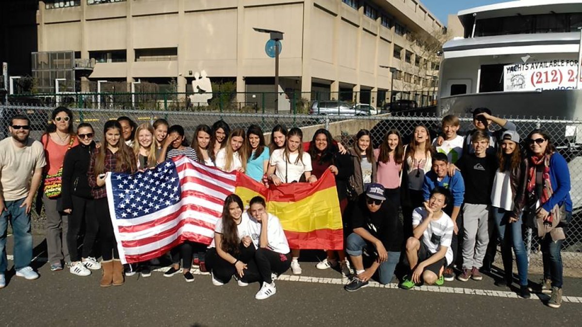 Alumnos participando en uno de los intercambios.