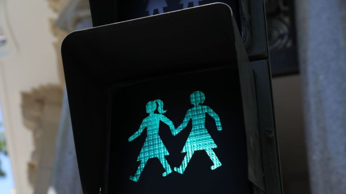 Imagen del Ayuntamiento de Madrid de un semáforo de la capital española.