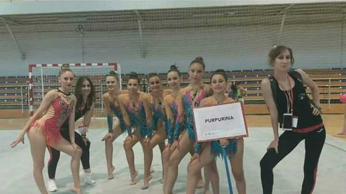 Las gimnastas del Purpurina.