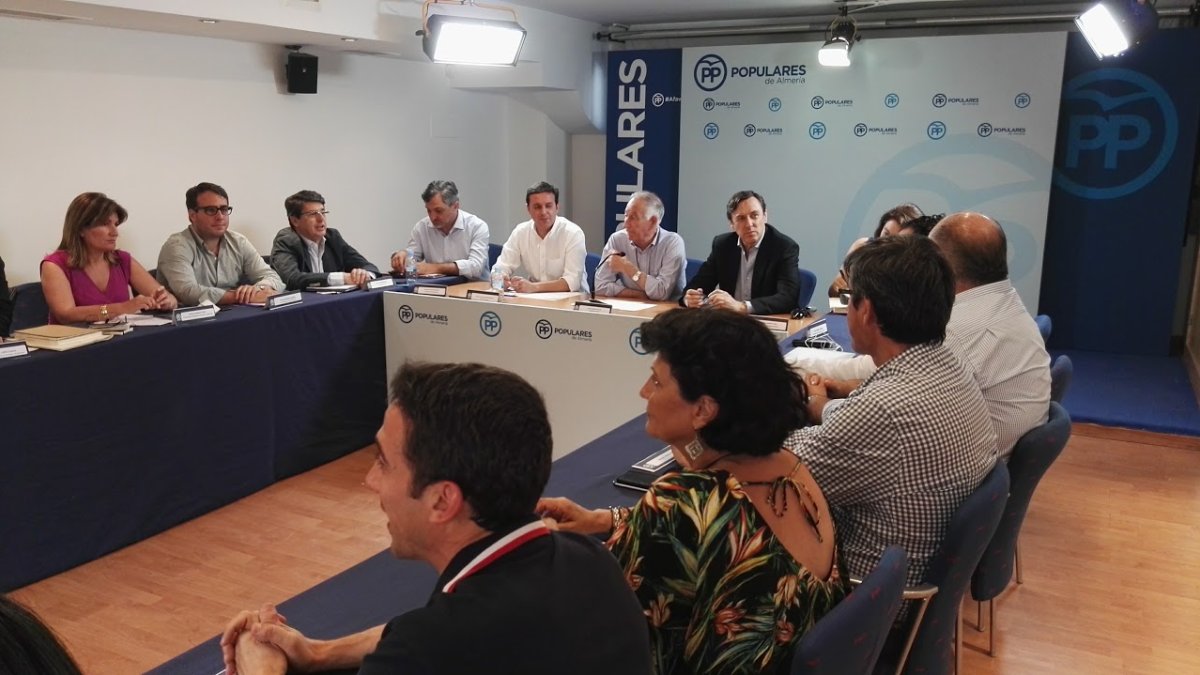 Reunión en la sede del PP.