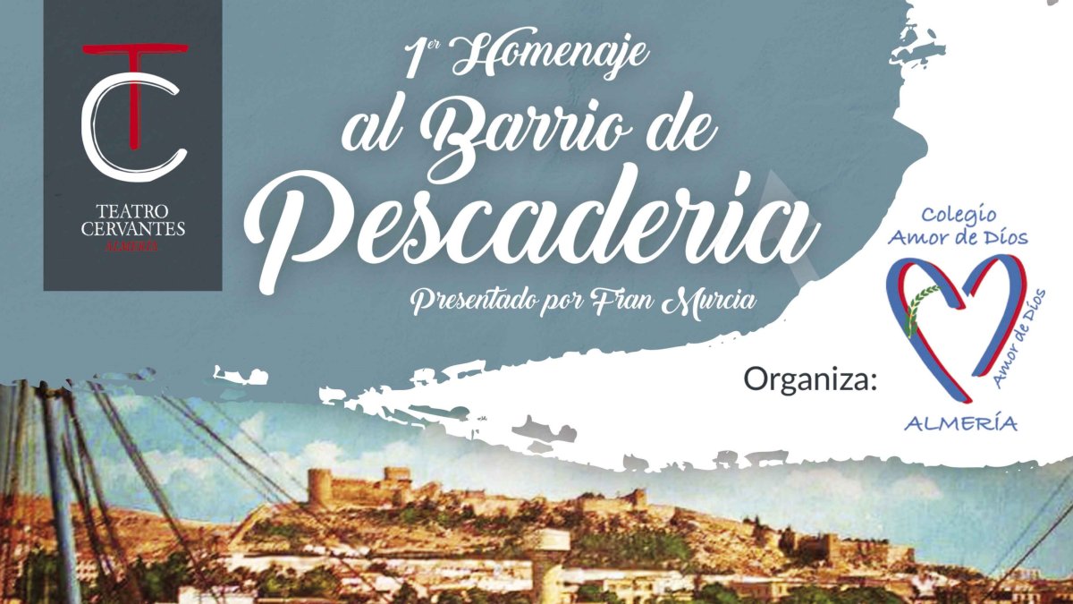 Detalle del cartel del homenaje a Pescadería.