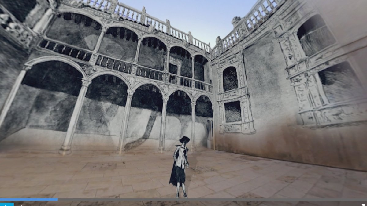 Captura del vídeo sobre el Patio de Honor del Castillo de Vélez Blanco.