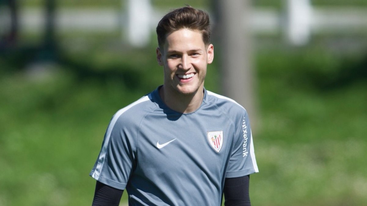 Remiro en un entrenamiento.