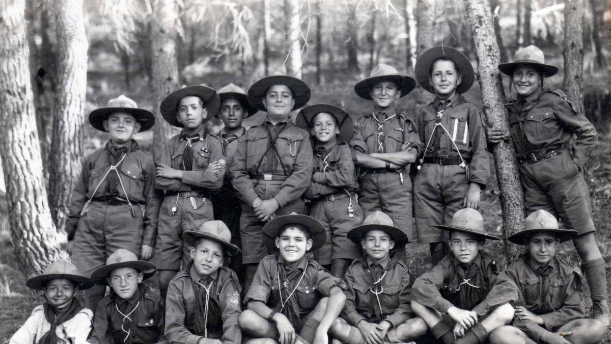 Campamento en Sierra Espuña durante los años veinte.