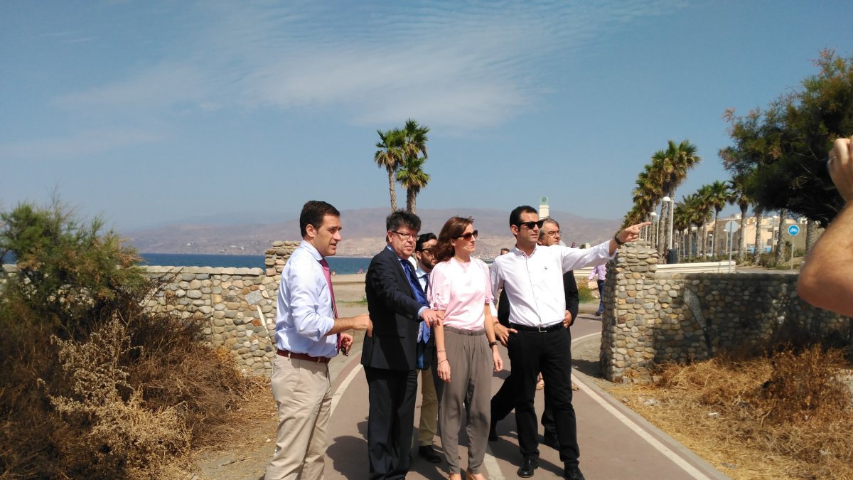 Visita al inicio de lo que sería la próxima actuación en el paseo marítimo