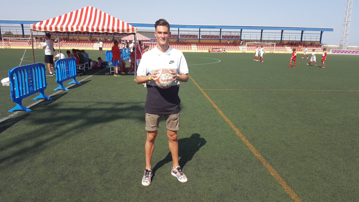 Saldaña en la Ciudad Deportiva de La Cañada.