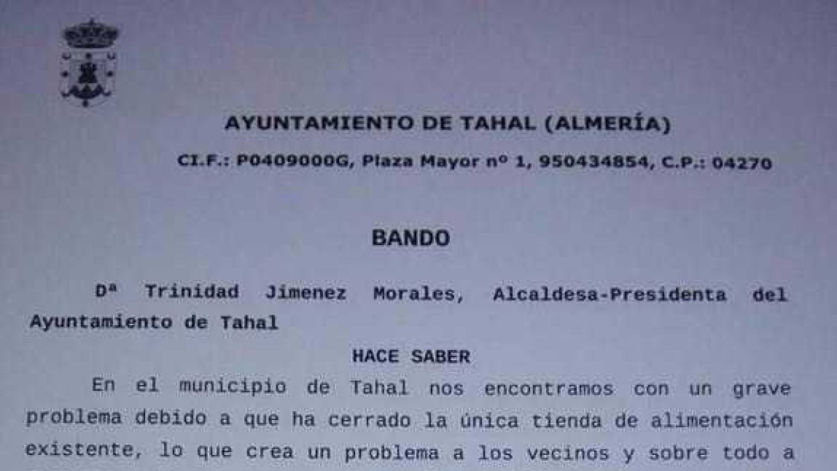 Edicto publicado por el Ayuntamiento.