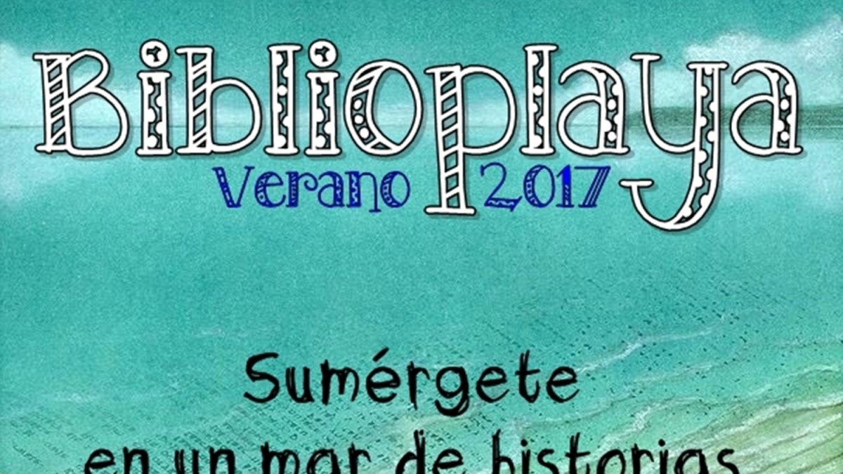Detalle del cartel de la Biblioplaya.