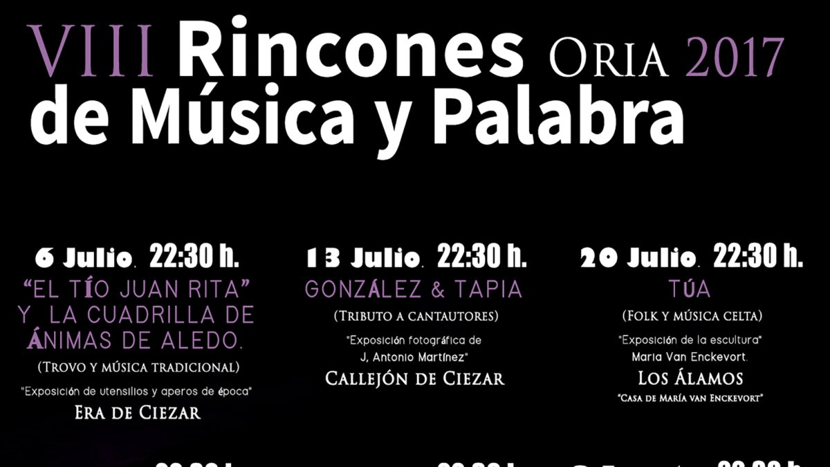 Cartel con la programación de la octava edición.