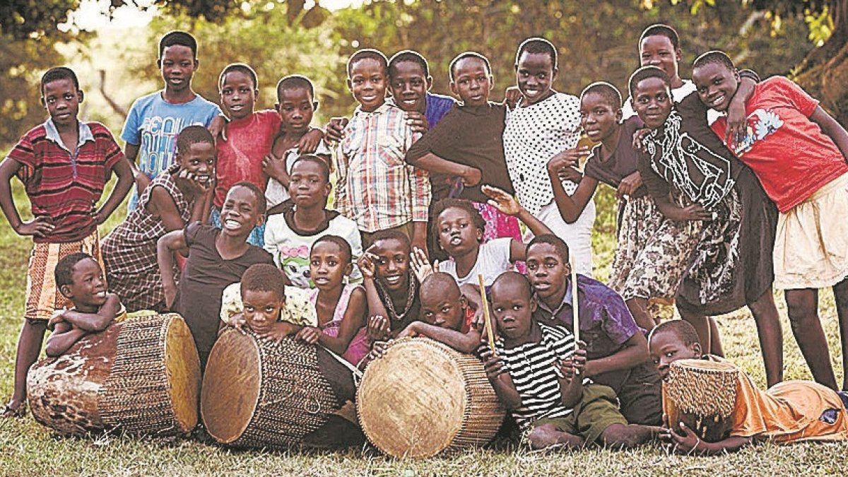 Niños de la escuela/orfanato de Entebbe.