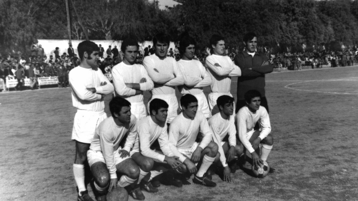 El Plus Ultra 70-71. Juan Rojas acababa de llegar cedido del Calvo Sotelo. Del Águila, Zapata, Escamilla, Morilla, Felix, Maxi, Rojas, Penno, Goros,