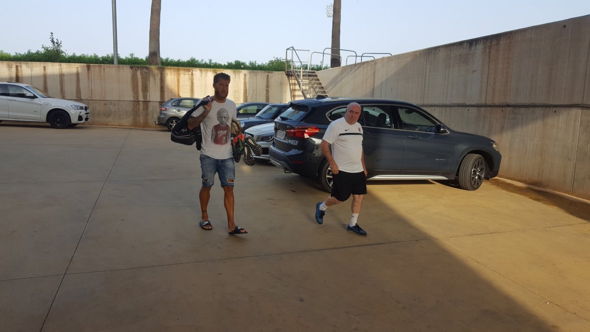 Morcillo llegando este miércoles al Estadio.