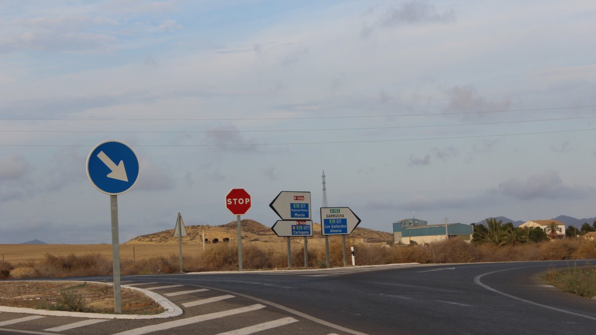 Peligroso cruce que une Vera con Cuevas del Almanzora.