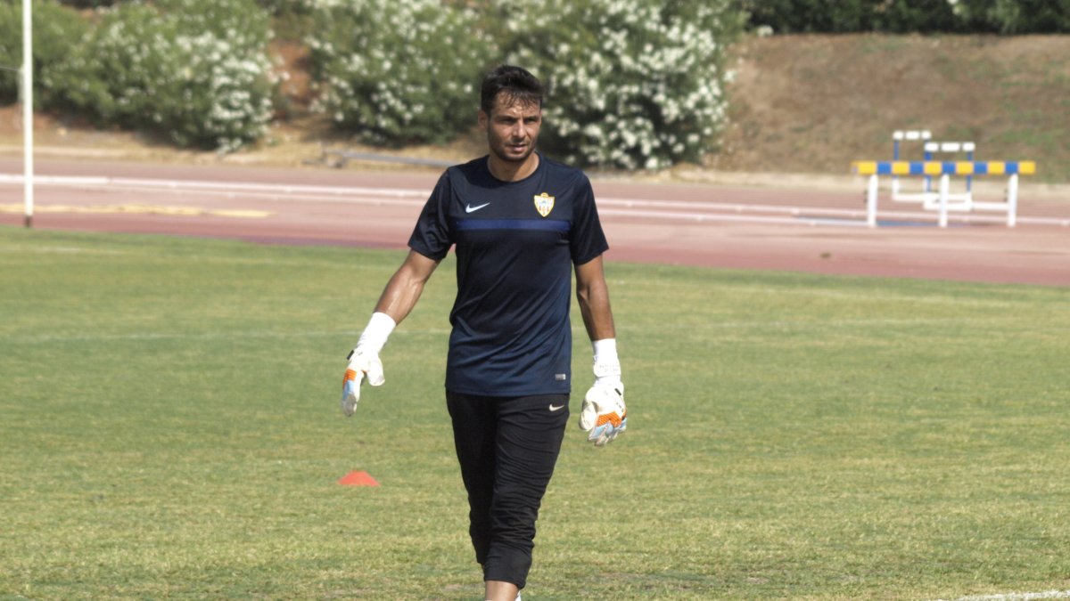 René Román en el entrenamiento.