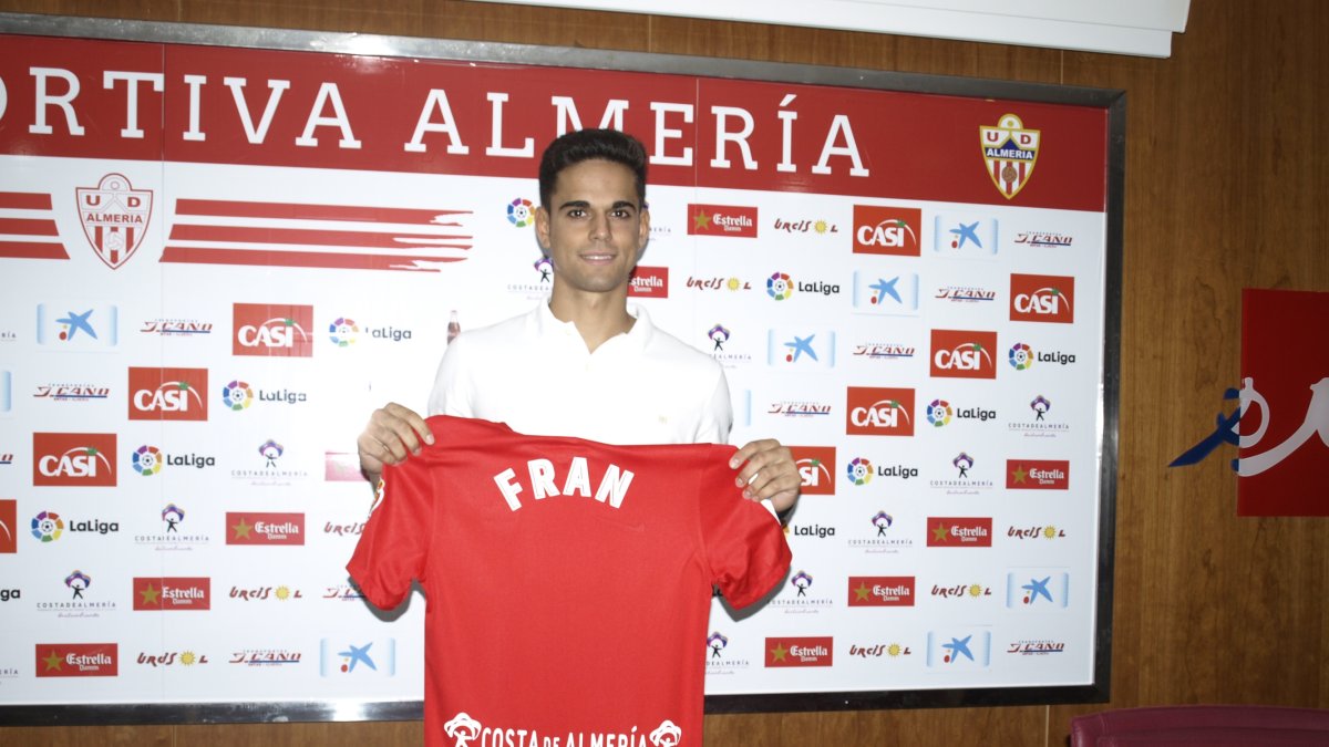 Fran Rodríguez en la sala de prensa.