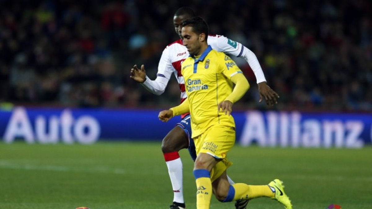 Montoro con la camiseta de Las Palmas.
