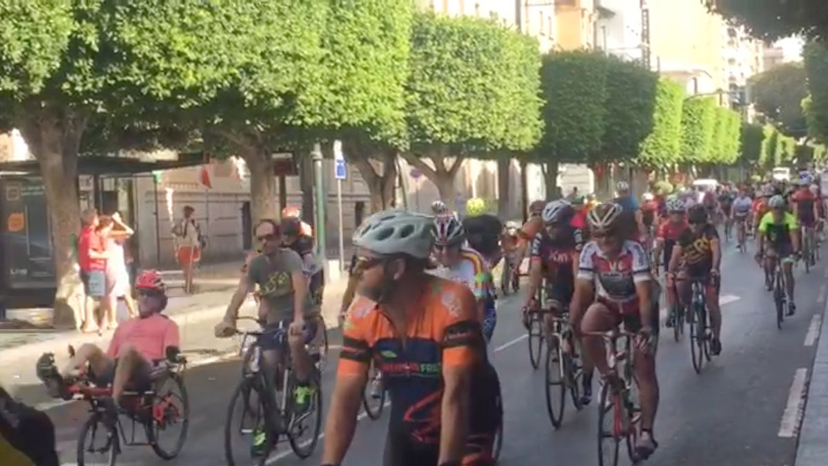 Entre losciclistas se encontraban niños y personas con discapacidad.