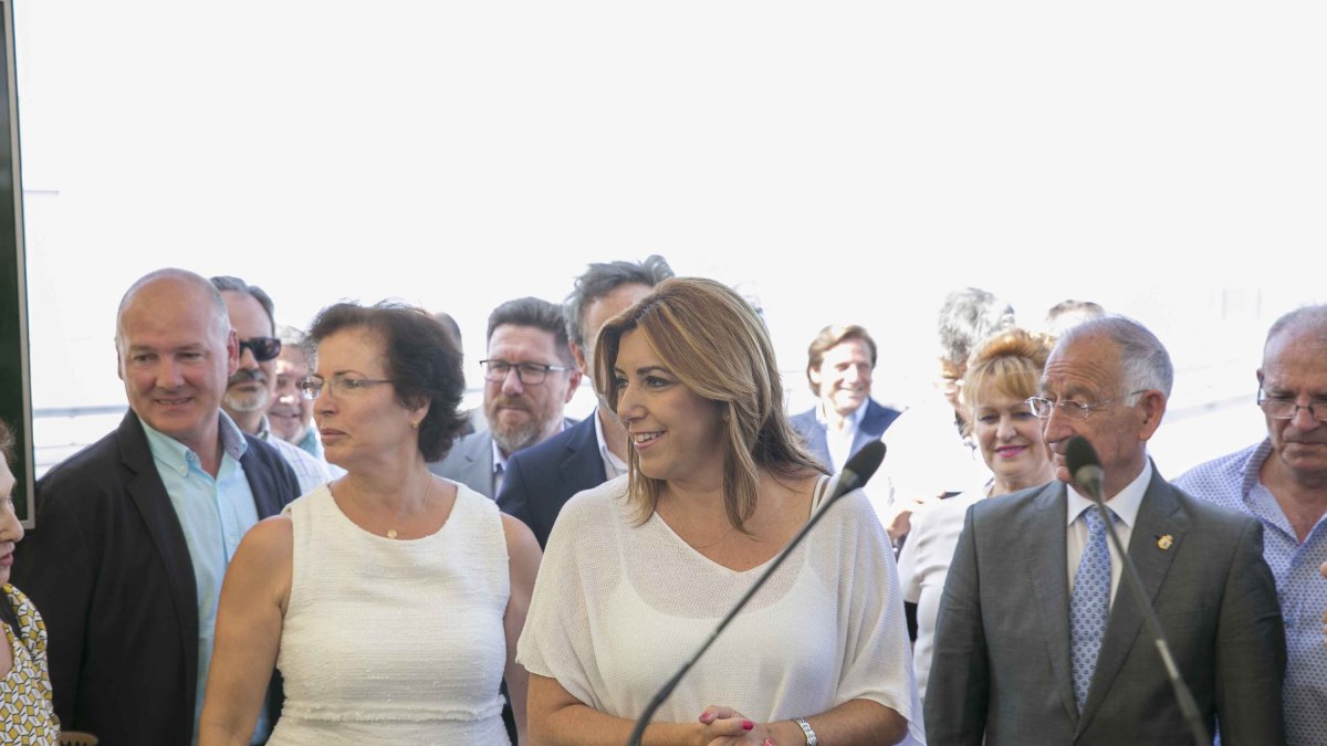 Joaquín Jiménez, Gracia Fernández, Susana Díaz, Gabriel Amat y Antonio Bonilla en el acto