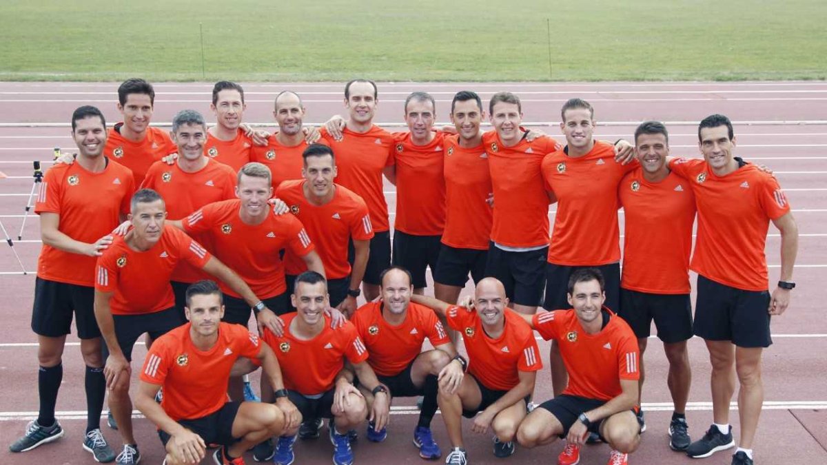 Los árbitros de Primera División concentrados en Santander.