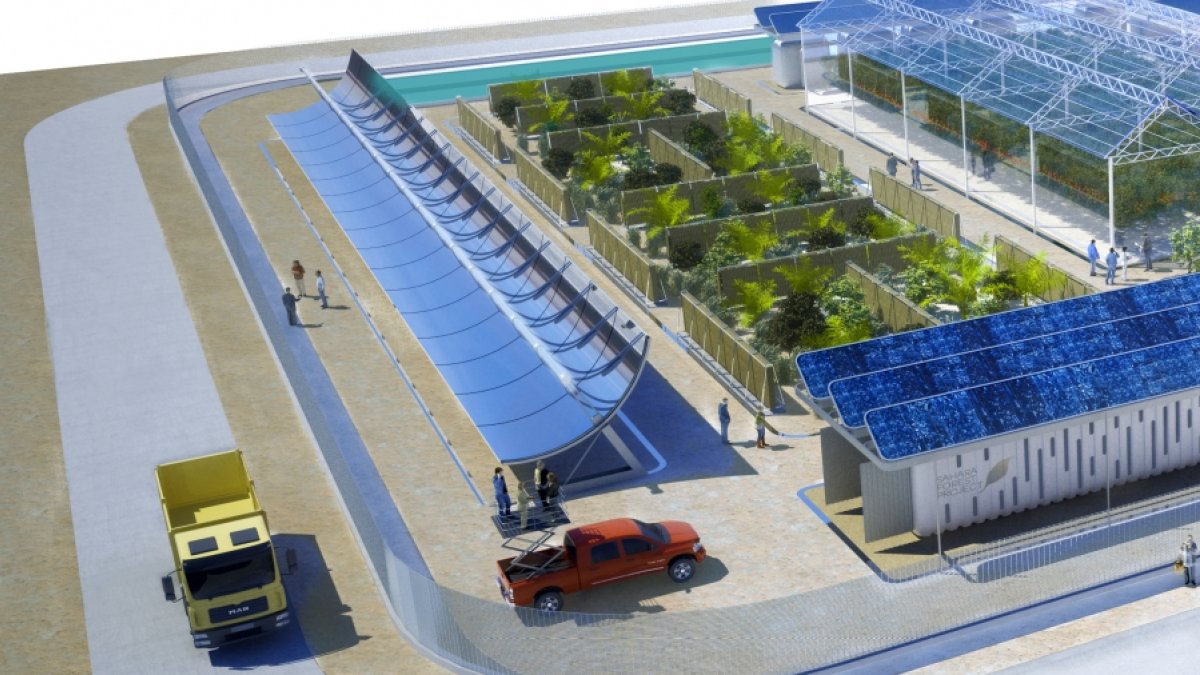 Proyecto de invernadero en Qatar. Fuente: Doha News.