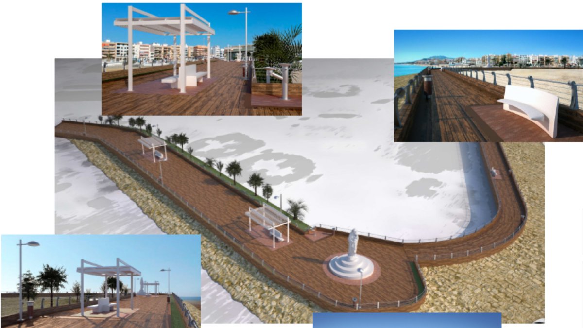 Imágenes del proyecto del paseo al monumento a la Virgen del Carmen.