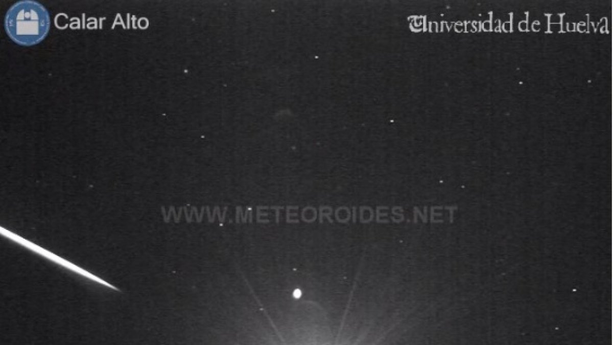 Punto luminoso captado por las cámaras de Calar Alto la madrugada del miércoles.