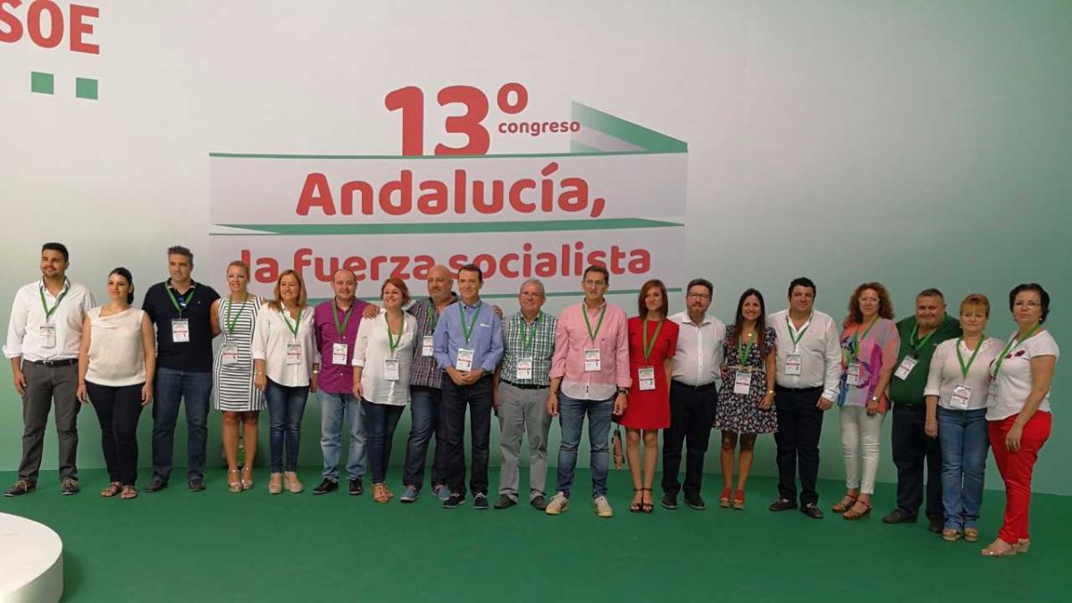 Foto de familia de los almerienses con cargos en el PSOE-A.