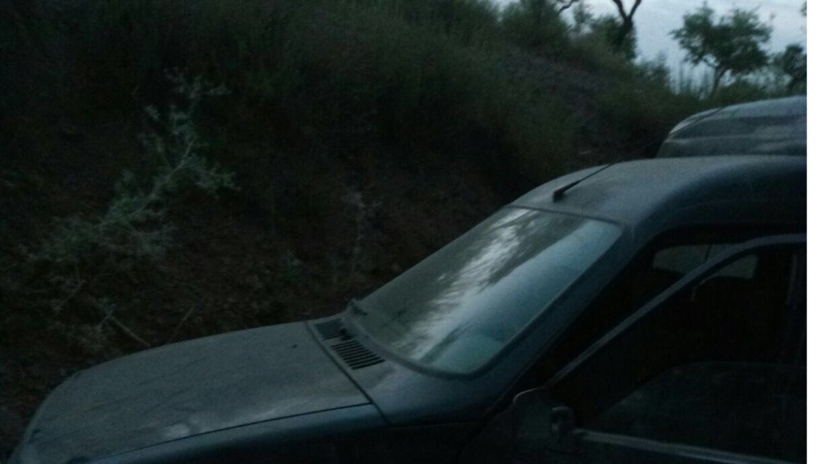 Imagen del coche accidentado. Cedida por los Bomberos del Levante.