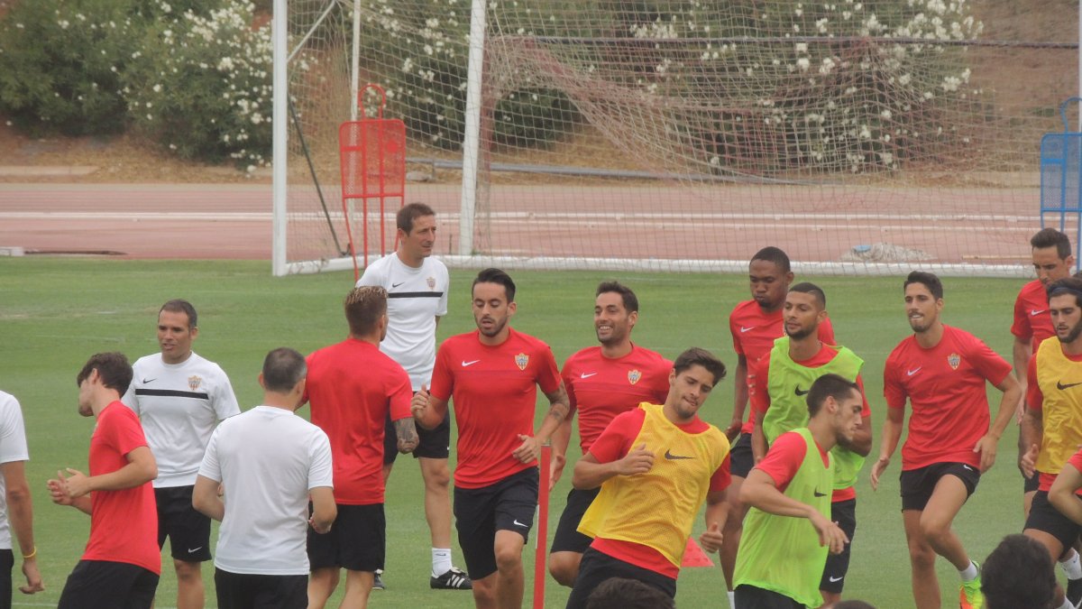 Imagen del entrenamiento de este martes.