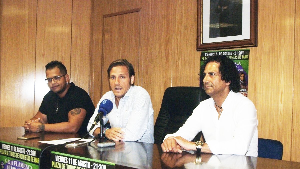 Presentación de la gala flamenca, ayer.