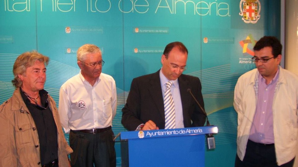En Almería con Luis Rogelio y Francisco Amizián.