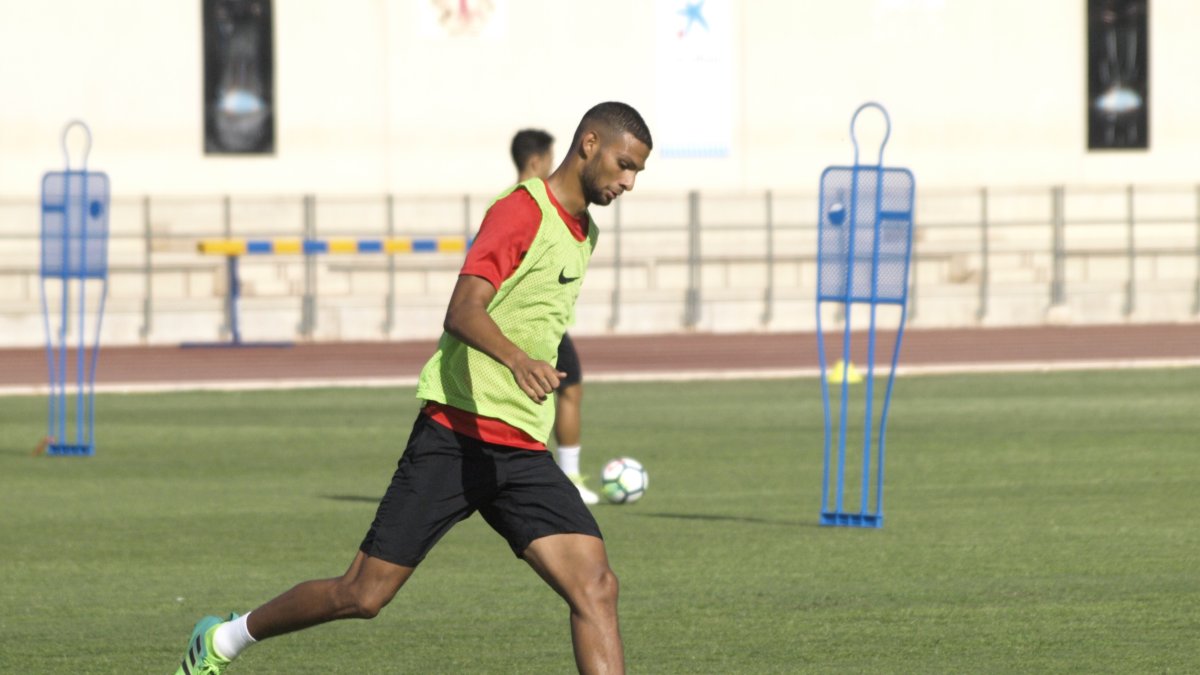 Joaquín en el entrenamiento de este viernes.