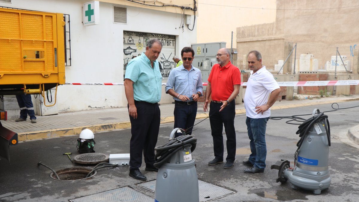 Comprobación del estado de los trabajos en Balerma.