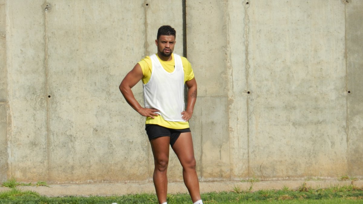 Jefferson en un entrenamiento en El Ejido.