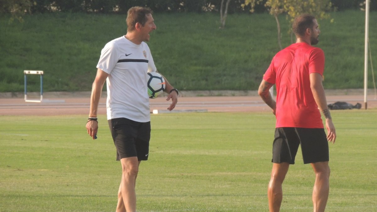 Ramis en el entrenamiento del lunes por la tarde.