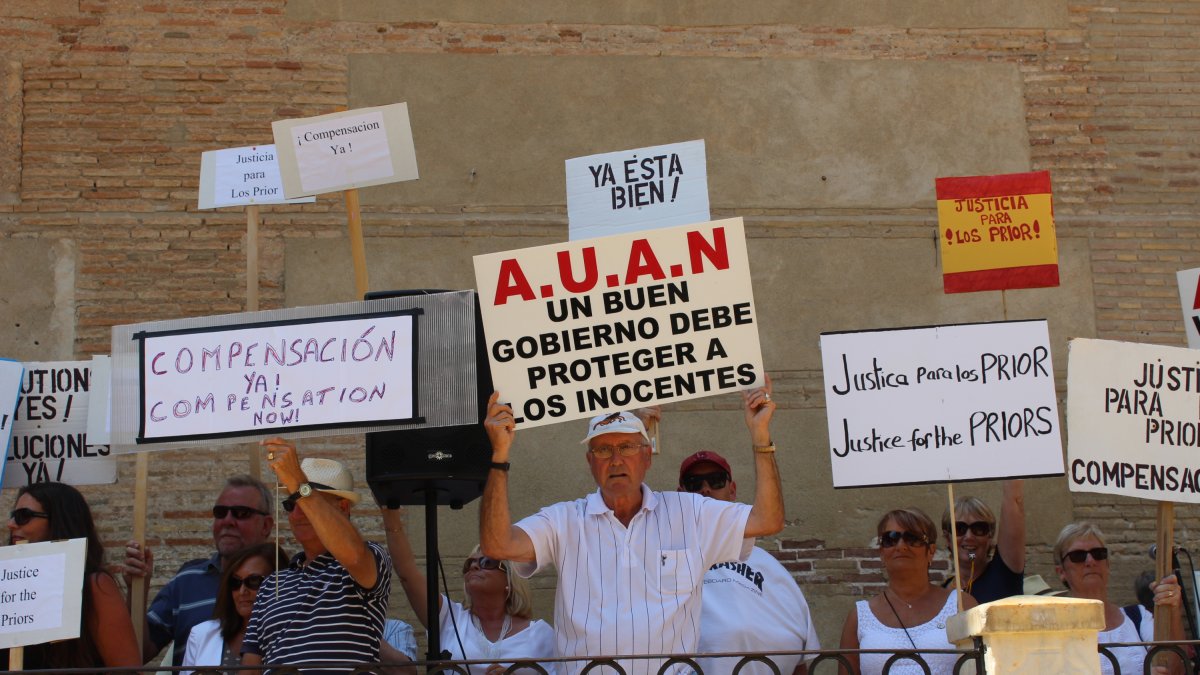 Manifestación en apoyo a los Prior (foto de archivo).