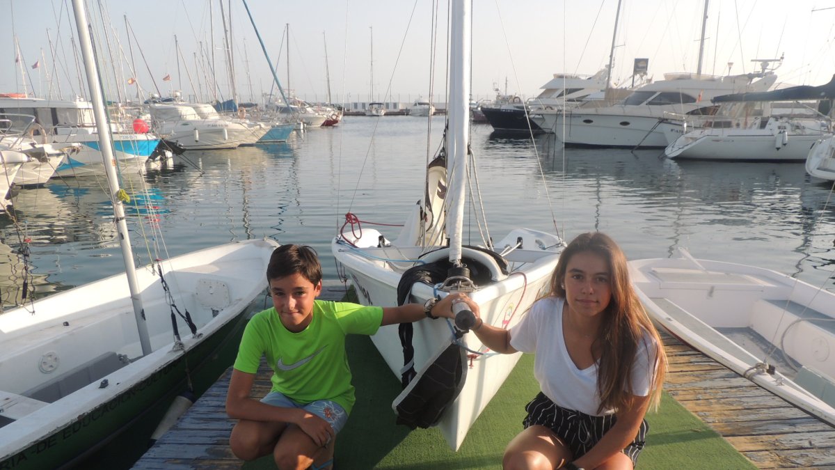 Juanjo y Marta, en el Club de Mar.