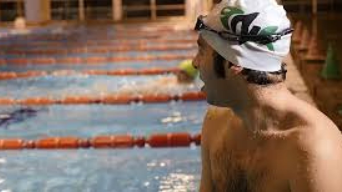 Tejada en la piscina.