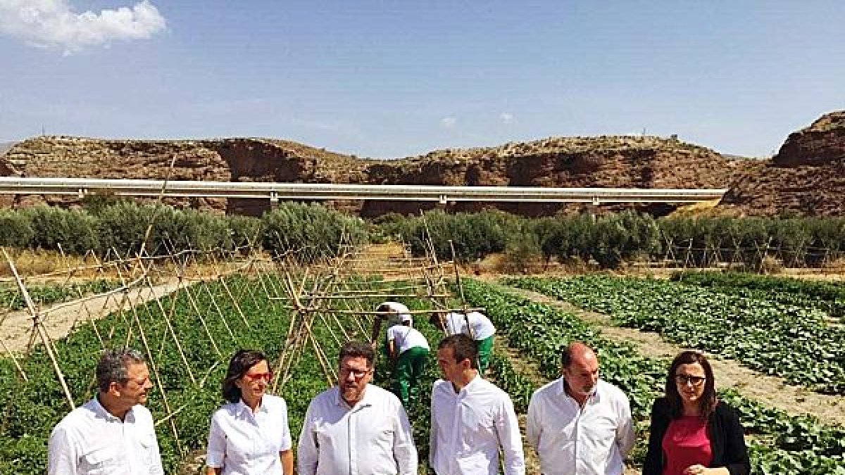 Visita de los consejeros de Justicia y Agricultura a Purchena