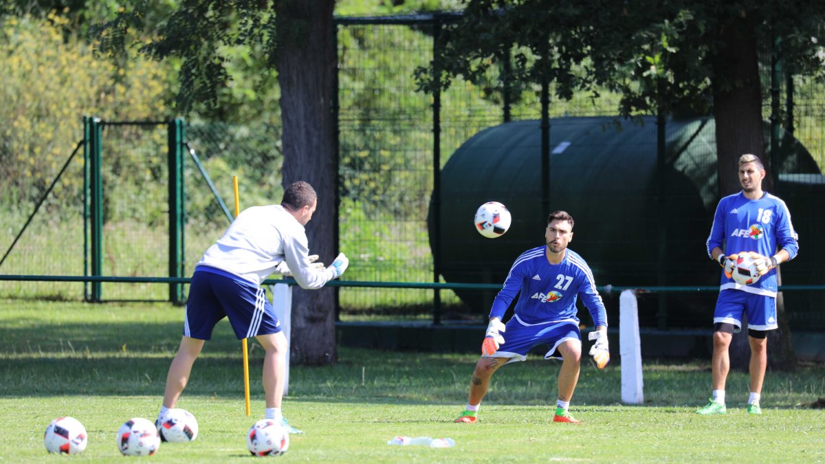 Álvaro trabajando en un entrenamiento.