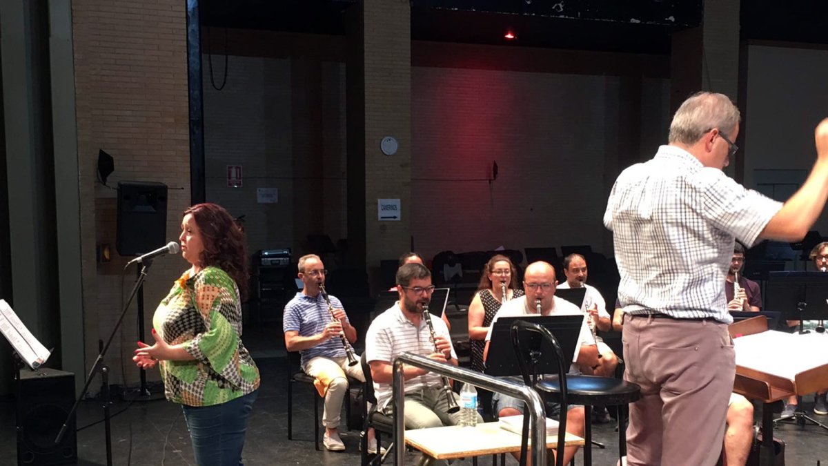Ensayo de la Banda Sinfónica Municipal de Almería para el concierto de mañana.