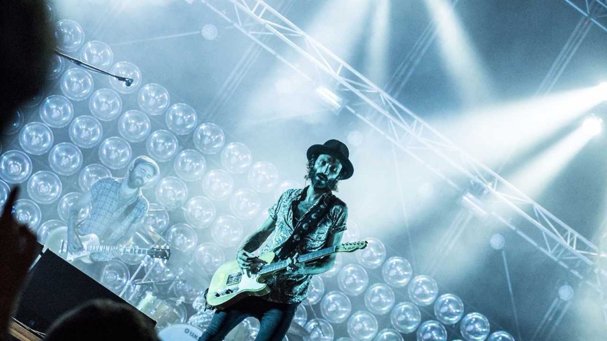 Un momento de la actuación de Leiva.