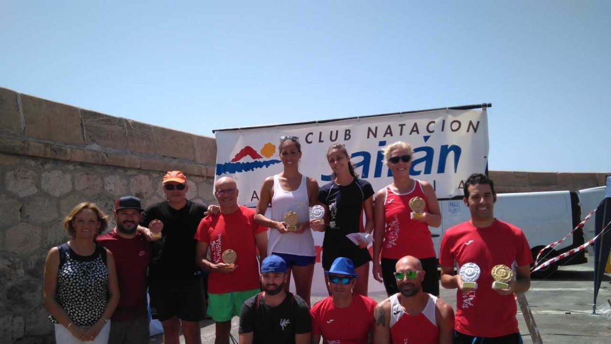 El podio final con los vencedores.